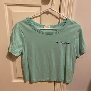 Mint green colored tee from champion.